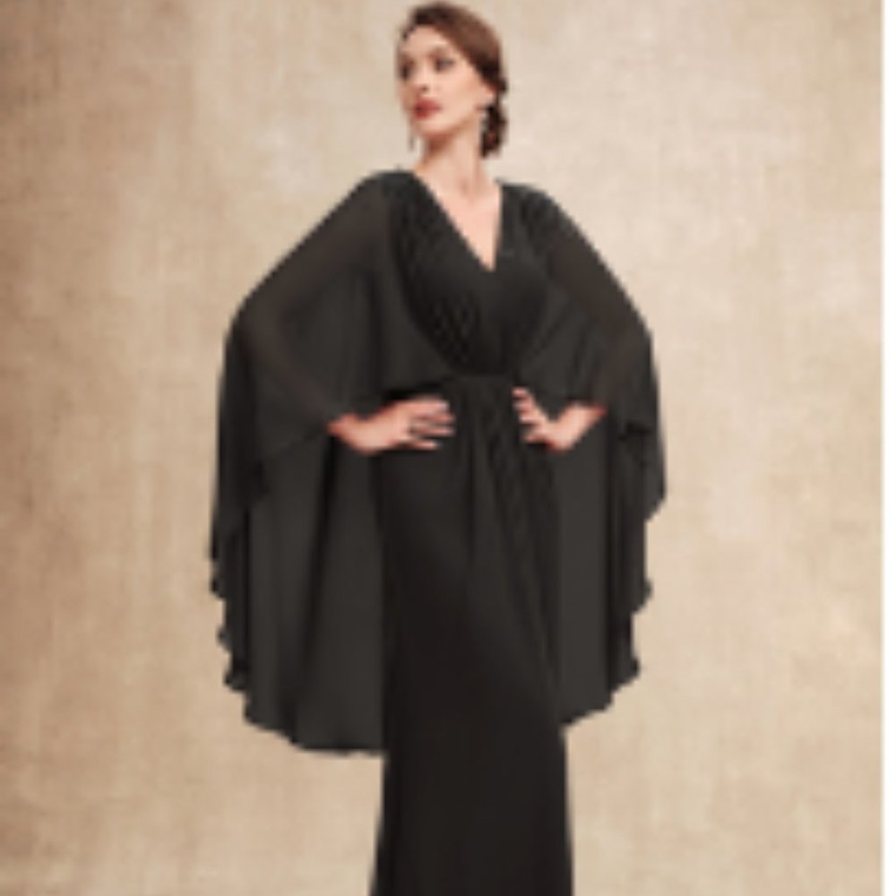 Chiffon V-neck A-line Mother-of-the-bride Dress